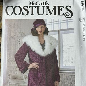 M8190 McCall’s Costume Vintage Coat Pattern
